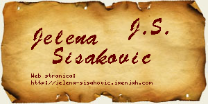 Jelena Šišaković vizit kartica